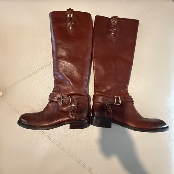 VINCE CAMUTO KABO 2 LEATHER TALL RIDING BOOTS NEW SZ 7.5 - Picture 4 of 7